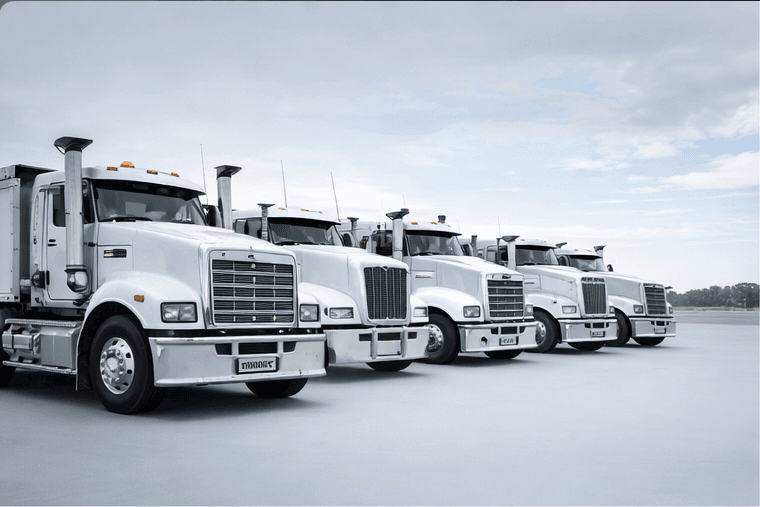 Haulage truck transporting materials